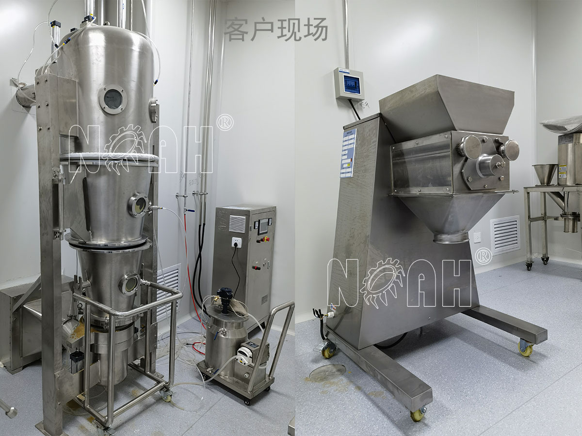 Granulating machine production line