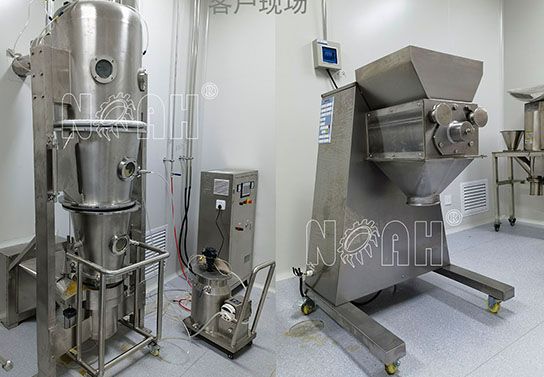 Granulating machine production line