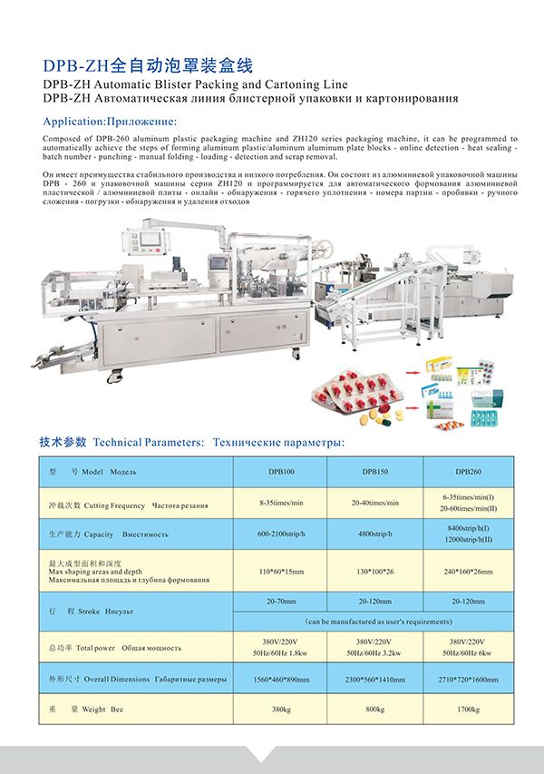 DPB-ZH Blister Packing Cartoning Machine