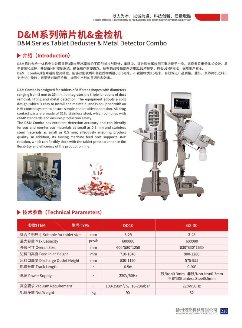D&M Series Tablet Deduster & Metal Detector Combo